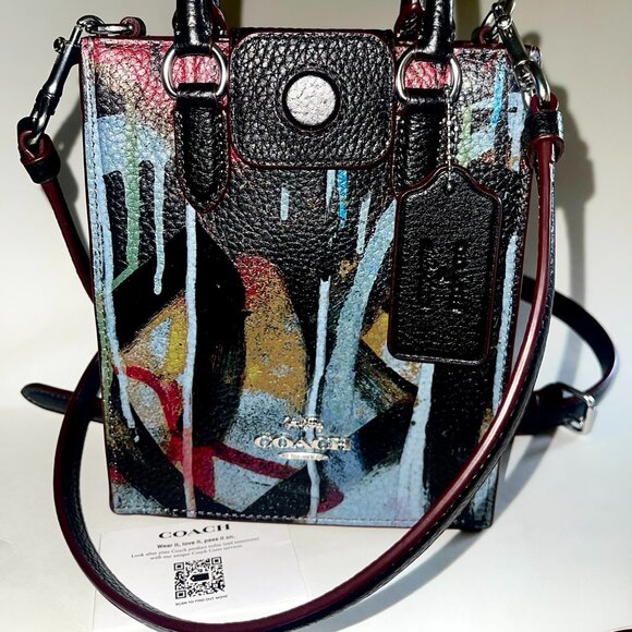 NWT - COACH x Mint + Serf - North/South Mini Bag Graffiti Print - Picture 2 of 16